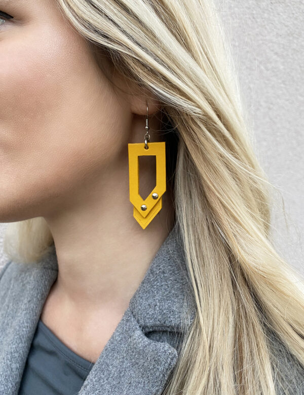 Model wears: GIULIANA earrings - Yellow - BANIZS