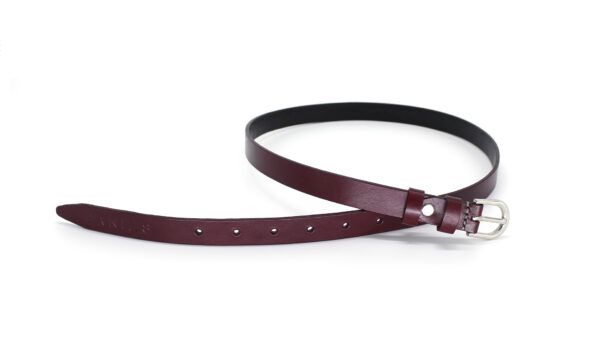 ALEXANDRA leather belt - Bordeaux - BANIZS