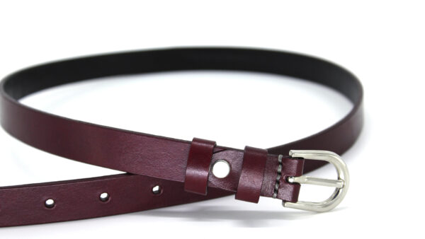 ALEXANDRA leather belt details - Bordeaux - BANIZS