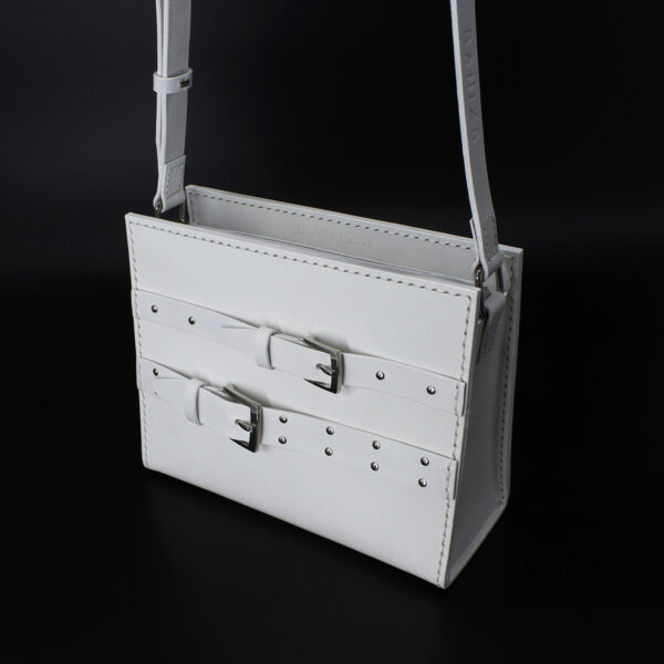 ANIQUE leather bag - White - BANIZS