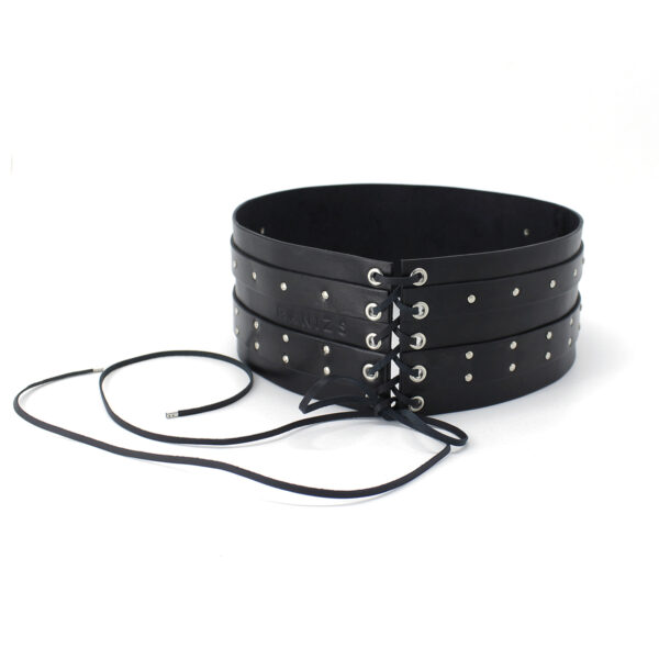 ANIQUE leather belt back - Black - BANIZS