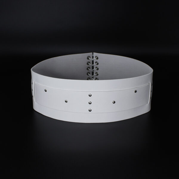 CRISTIANE leather belt - White - BANIZS