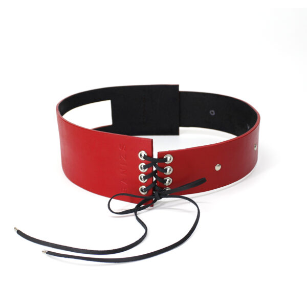 EMMA leather belt back - Red - BANIZS