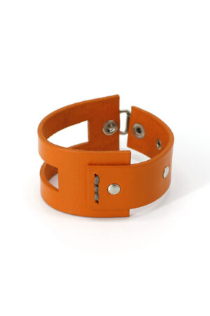EMMA leather bracelet - Orange - BANIZS