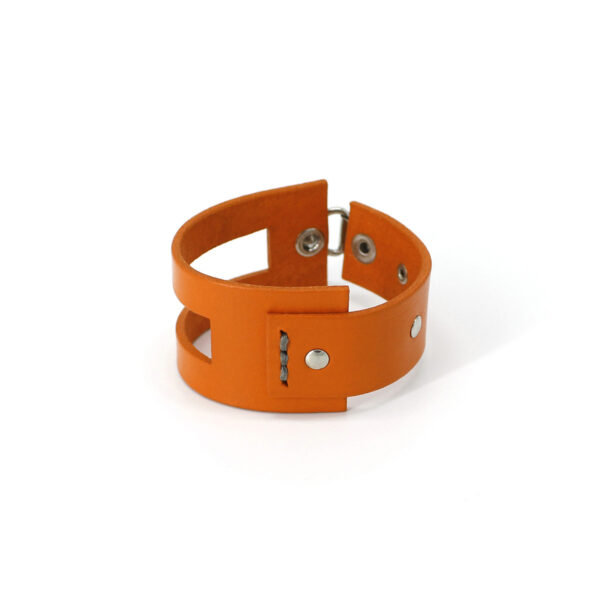 EMMA leather bracelet - Orange - BANIZS