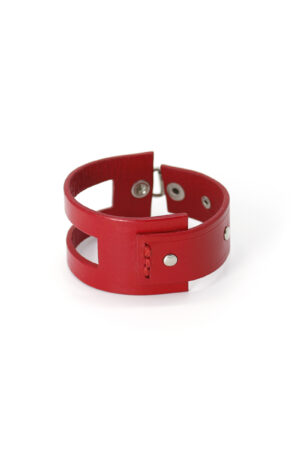 EMMA leather bracelet - Red - BANIZS
