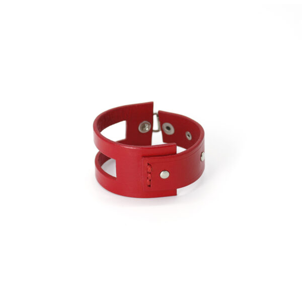 EMMA leather bracelet - Red - BANIZS