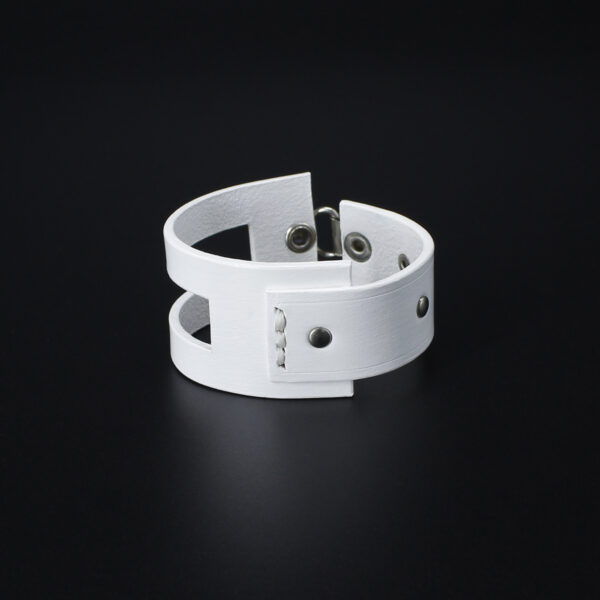 EMMA leather bracelet - White - BANIZS