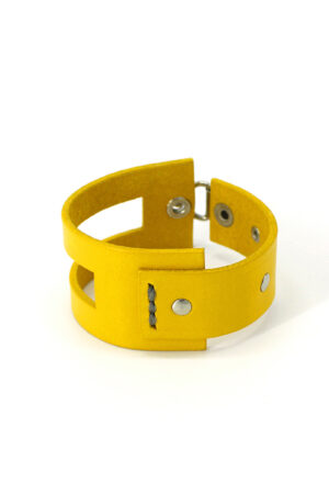 EMMA leather bracelet - Yellow - BANIZS