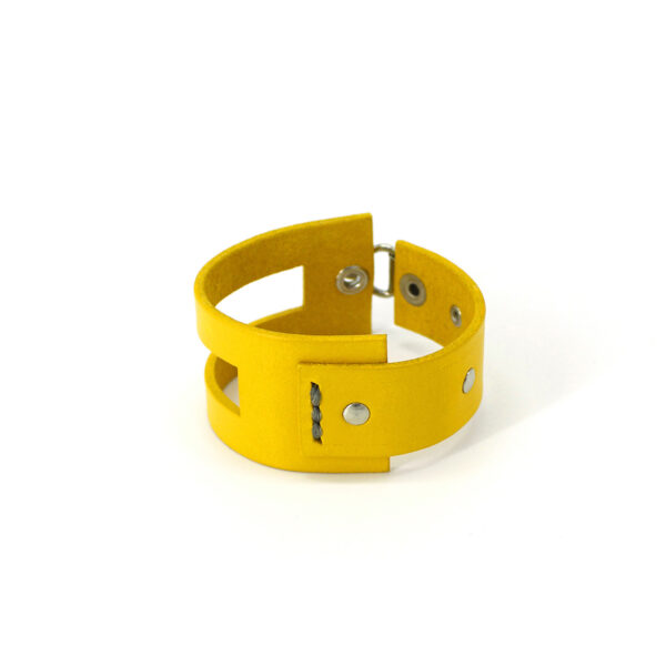 EMMA leather bracelet - Yellow - BANIZS