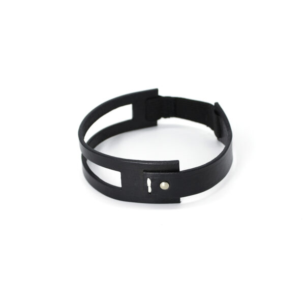 EMMA leather upper arm bracelet - Black - BANIZS