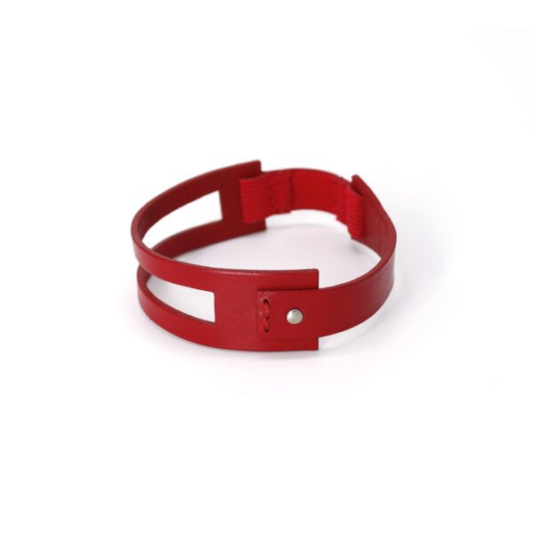 EMMA leather upper arm bracelet - Red - BANIZS