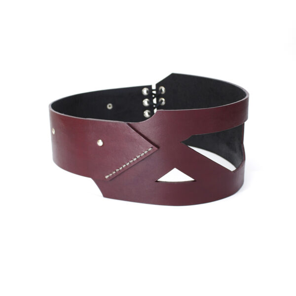 GIULIANA leather belt - Bordeaux - BANIZS