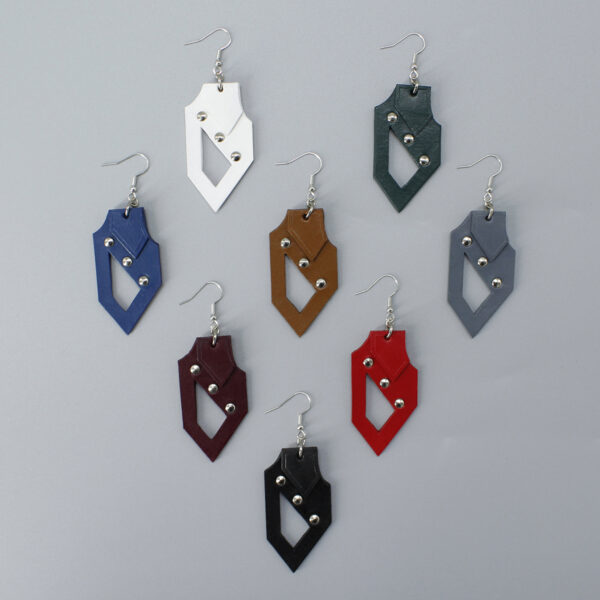 GIULIANA leather - bold earrings in various colors - BANIZS