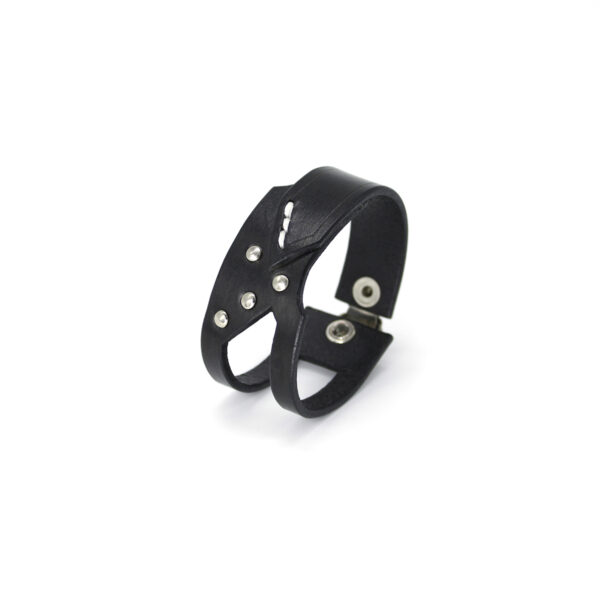 GIULIANA leather bracelet - Black - BANIZS
