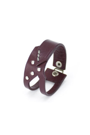 GIULIANA leather bracelet - Bordeaux - BANIZS