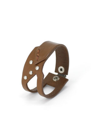 GIULIANA leather bracelet - Brown - BANIZS