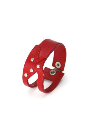 GIULIANA leather bracelet - Red - BANIZS