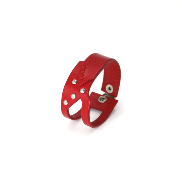 GIULIANA leather bracelet - Red - BANIZS