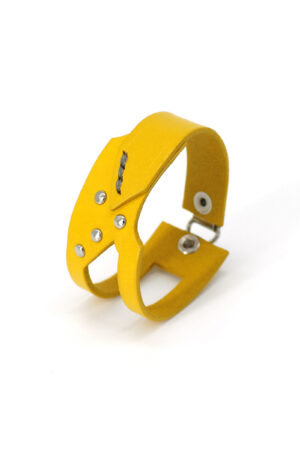 GIULIANA leather bracelet - Yellow - BANIZS