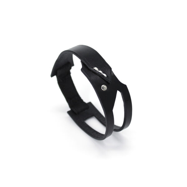 GIULIANA leather upper arm bracelet - Black - BANIZS