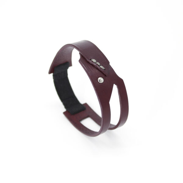 GIULIANA leather upper arm bracelet - Bordeaux - BANIZS