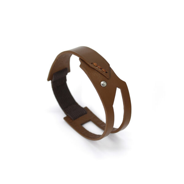 GIULIANA leather upper arm bracelet - Brown - BANIZS