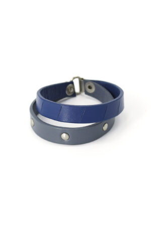 HELENA leather bracelet - Blue - BANIZS