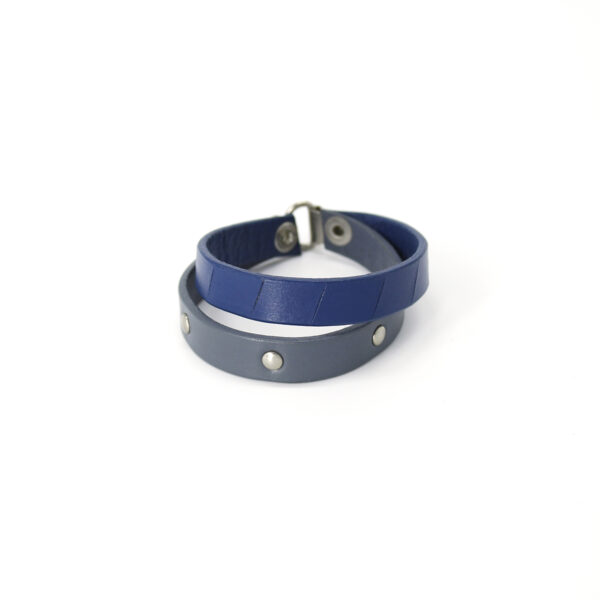 HELENA leather bracelet - Blue - BANIZS