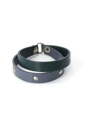 HELENA leather bracelet - Green - BANIZS