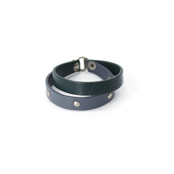 HELENA leather bracelet - Green - BANIZS