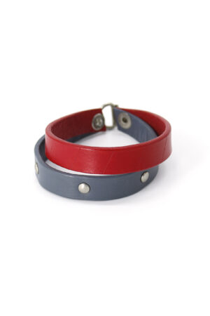 HELENA leather bracelet - Red - BANIZS
