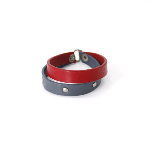 HELENA leather bracelet - Red - BANIZS