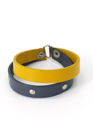 HELENA leather bracelet - Yellow - BANIZS