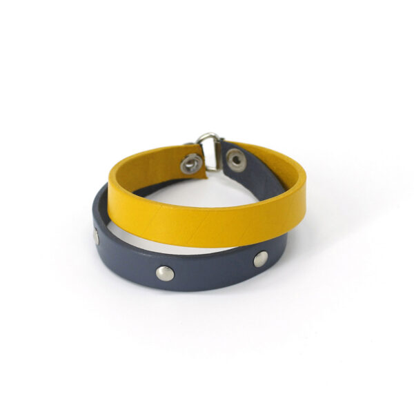 HELENA leather bracelet - Yellow - BANIZS