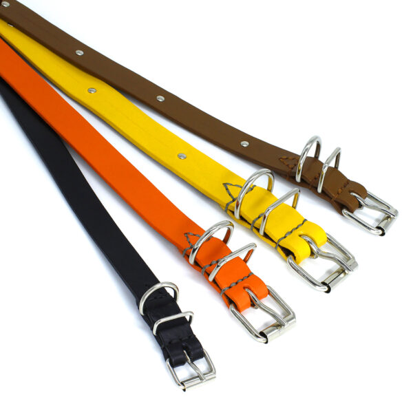 Leather dog collars in various colors details - BANIZS
