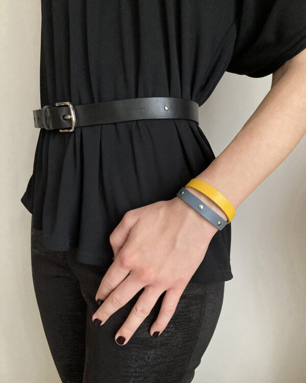 Model wears: HELENA bracelet - Yellow - BANIZS