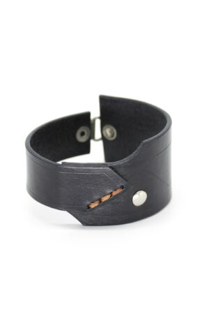 OLIVER leather bracelet - Black - BANIZS