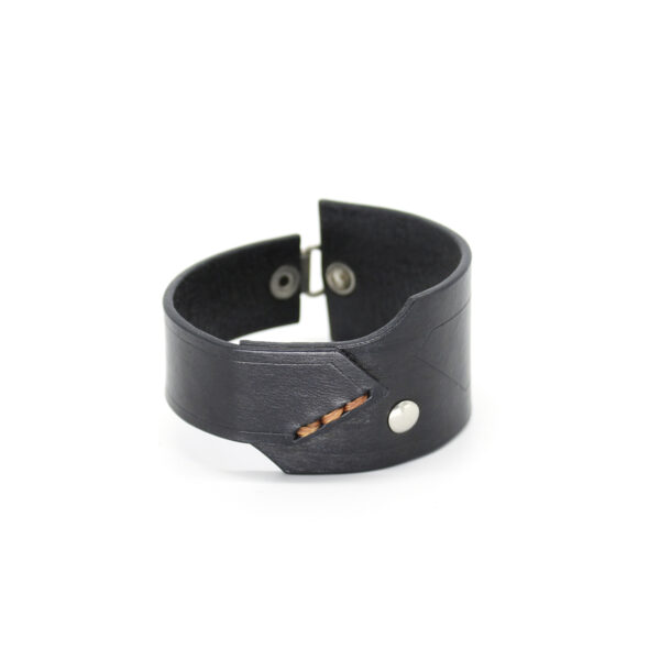 OLIVER leather bracelet - Black - BANIZS