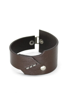 OLIVER leather bracelet - Dark Brown - BANIZS