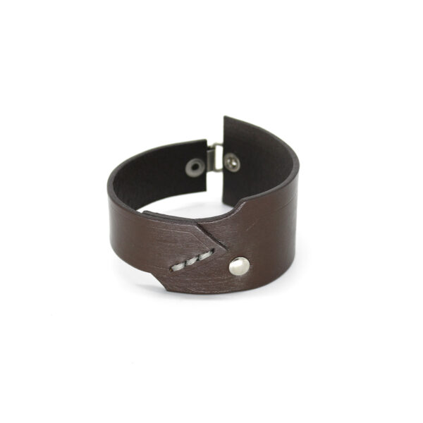 OLIVER leather bracelet - Dark Brown - BANIZS