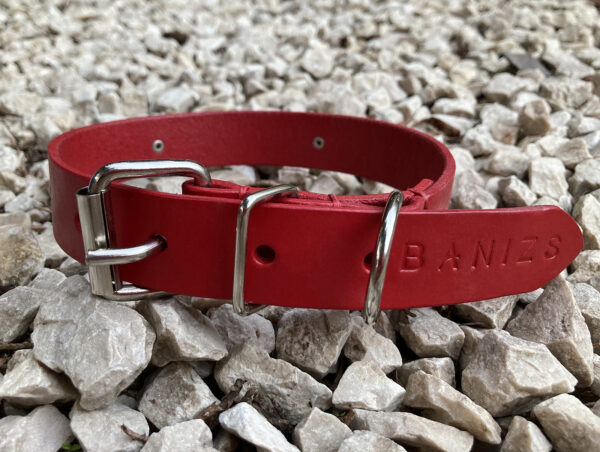 SOPHIE leather dog collar - Red - BANIZS