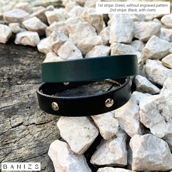 Double bracelet - Green & Black - BANIZS
