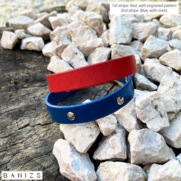 Double bracelet - Red & Blue - BANIZS