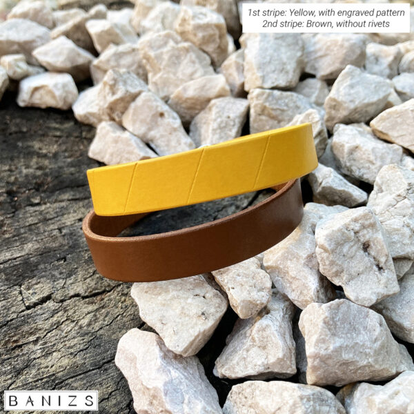 Double bracelet - Yellow & Brown - BANIZS