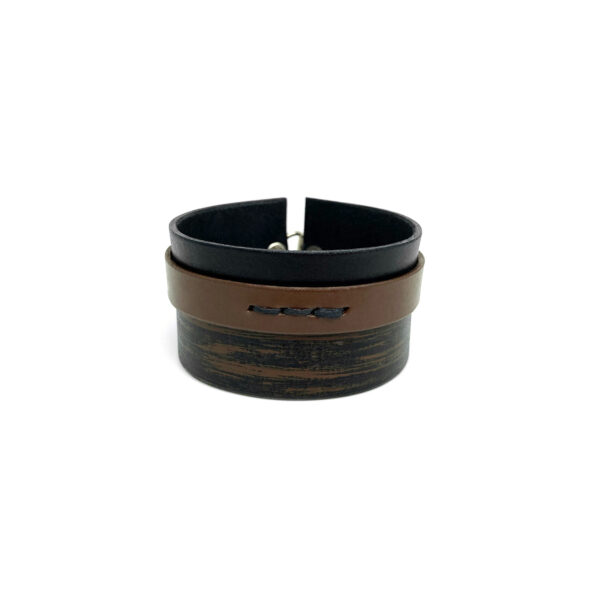 BANIZS Leather Goods - Layered brown leather men bracelet