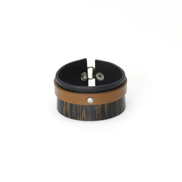 BANIZS Leather Goods - Layered leather bracelet black - brown