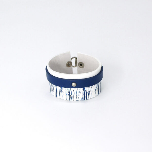 BANIZS Leather Goods - Layered leather bracelet blue