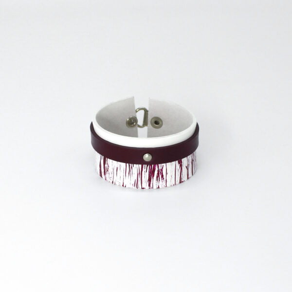 BANIZS Leather Goods - Layered leather bracelet bordeaux