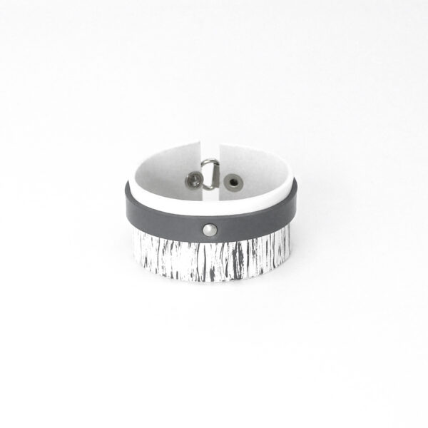 BANIZS Leather Goods - Layered leather bracelet gray